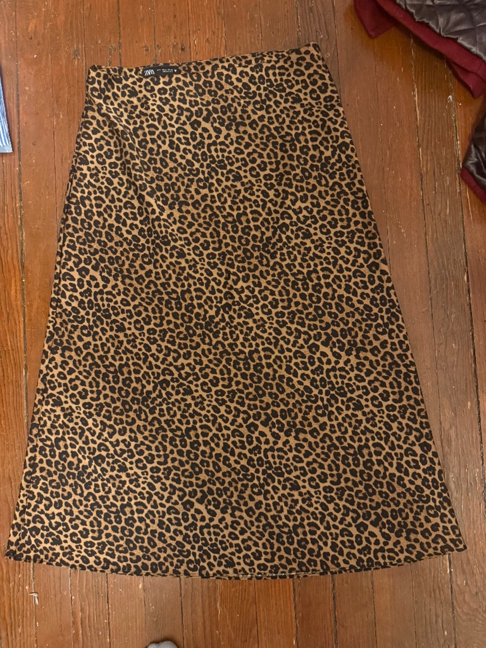 Zara Leopard Print Slip Skirt, M